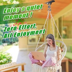 360° Swivel Swing Hanger Swing Ceiling Mount with Removable Hooks Hanging Cha…