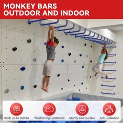 17.3 Inch Safety Playground Handles Metal Indoor Outdoor Climbing Monkey Bars…