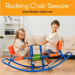 Double Rocking Seesaw – 2-Seater Teeter Totter for Kids Ages 3-5 – Outdoor Ride-