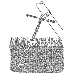 Metal Ground Anchor Kit – 4pcs Auger-Style 12 3/4″ ea. All Hardware Included….