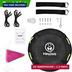 HeyZoo 48 inch Tree Swing, Larger Saucer Flying Swing for Whole Family, 900lbs W