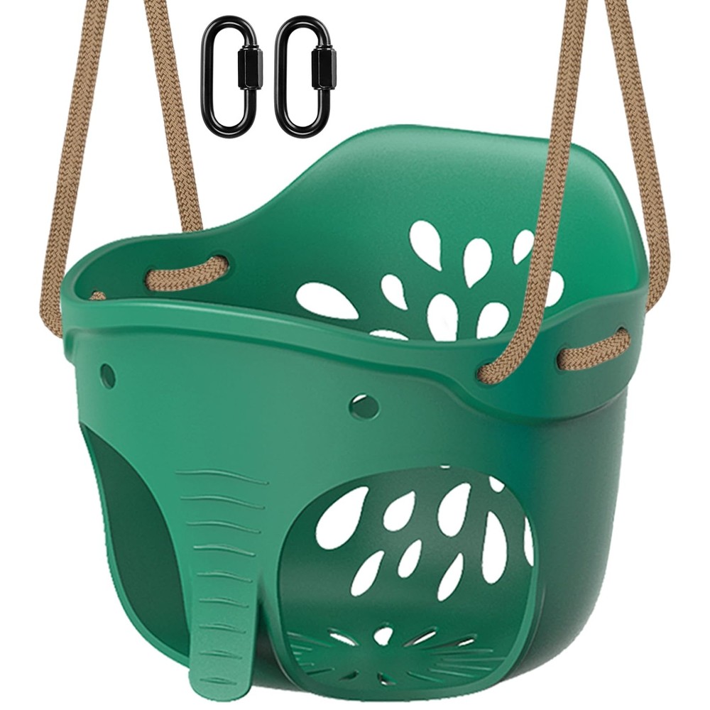 Heavy Duty High Back Full Bucket Toddler Swing Seat with Adjustable Rope and …