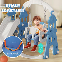 Toddler Swing and Slide Set with Safety Belt, 3-Step Climber – Indoor/Outdoor Pl