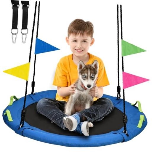Tree Swing, Saucer Flying Swing for Kids, 900lbs Weight Capacity, with 24 Inch