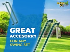 SWING SET STUFF INC. LARGE GREEN STEEL HANDLE (PAIR) safety grip attachment 0306