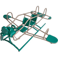 Flyer Teeter Totter Heavy-duty Powder-coated Steel Construction Earthtone Colors