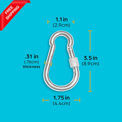 Swing Set Hangers – 2 Heavy Duty Brackets with Locking Snap Hooks for Porch, Pat