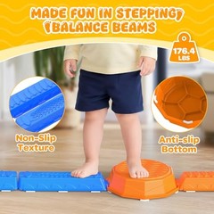 15PCS Rainbow Stepping Balance Beam Stones 15PCS Stepping Balance Beam Stones