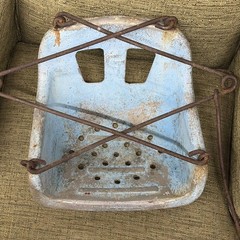 Vintage Early 1900’s Blue Metal Gametime Swing Seat w/ Original Hooks.