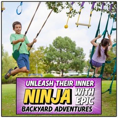 Trailblaze Ninja Warrior Obstacle Course for Kids – Ultimate Outdoor Fun 2×55…