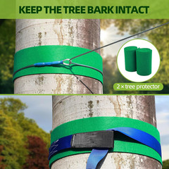 Zipline for Backyard Kids and Adults: 200FT up to 400 Lbs – Updated Removable De