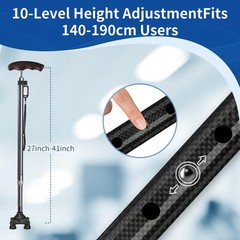 Carbon Fiber Walking Cane with Wenge Wood Handle – Lightweight and Durable
