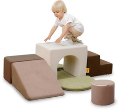 Kids Climbing Foam Blocks Playset – 7 Piece Toddler Climbing Toys, Indoor Gross