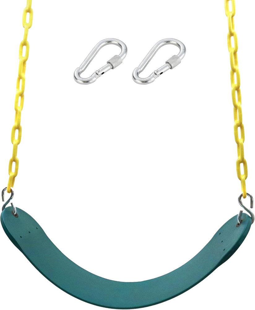 Heavy Duty Swing Seat Replacement 66 Inch Chain Plastic Coated Swing Set 250 lbs