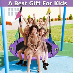 48 inch Tree Swing, Larger Saucer Flying Swing for Whole Family, 900lbs Weigh…