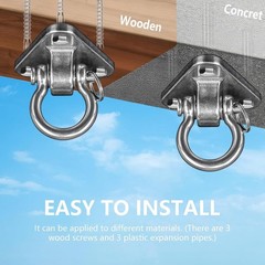 Stainless Steel Heavy Duty Swing Hanger with Smooth Swing Bearings 180° Ceili…