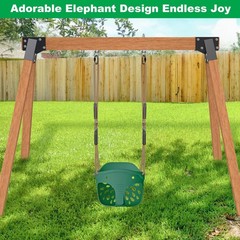 Heavy Duty High Back Full Bucket Toddler Swing Seat with Adjustable Rope and …