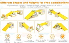 Kids Indoor Triangle Climber Play Gym Set Playroom Toddler Activity Ladder Ramp