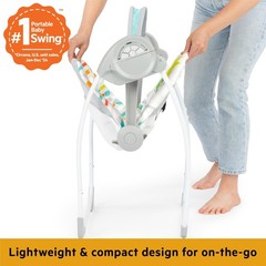 Bright Starts Playful Paradise Portable Compact Automatic Baby Swing Music