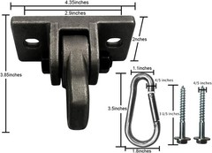 Heavy Duty Metal Color Swing Hangers Screws Bolts 2 Pack, 2 Packs Silver