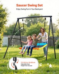 VEVOR Swing Set for Backyard Swingset Outdoor for Kids 60 x 32 in A-Frame Stand