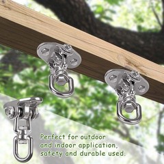 Set of 2 Heavy Duty Swing Hangers Stainless Steel 304, Double Protection Desi…