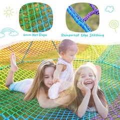 10FT Geometric Climbing Dome Outdoor Jungle Gym with Hammock for Kids Max 800LBS