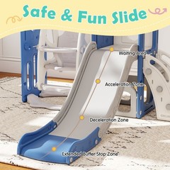 Toddler Swing/Slide Set 7 in 1 Baby Slide for Toddlers 1-3 Toddler Playground