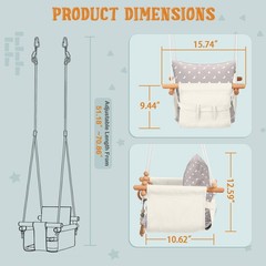 Talecogear Baby Swing – Outdoor & Indoor, Cozy Toddler Swing for Backyard, Ha…