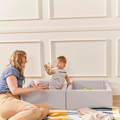 Softzone Light Grey Play Patch Toy Bins – 2-Pack Beginner Playset