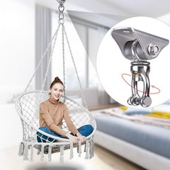 SELEWARE Silent Swing Hanger Heavy Duty Bearing Swing Hooks 1 Pack
