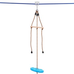 VEVOR 52 ft Zip Line Kit for Kids Adult Trolley Slackers Zipline Up to 330 lb
