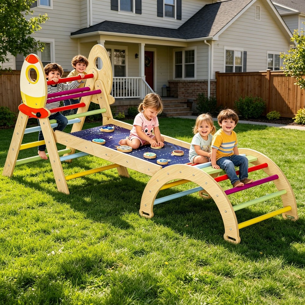 Kids Boys Girls Toddler Climbing Set Toy Indoor Playset Jungle Gym Bars
