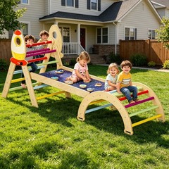 Kids Boys Girls Toddler Climbing Set Toy Indoor Playset Jungle Gym Bars