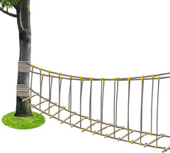 Outdoor Bridge Rope Ladder for Kids Rope Bridge Outdoor Obstacle Course Solid Wo