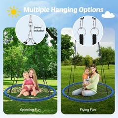 Trekassy 45″ 750lbs Spider Web Tree Swing for Kids & Adults, Outdoor Steel Fr…