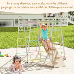 Kids Climbing Frame, Climbing Toy with Ramp and Swing for Indoor and Outdoor Pla