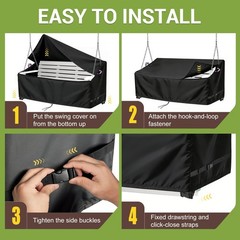 Porch Swing Cover, Waterproof Outdoor Hanging Swing Chair Cover for 2-Person …