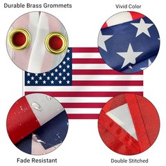 American Flags For Outside, 3×5 Ft American Flag Outdoor Heavy Duty, USA 3x5FT