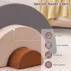 INFANS Climbing Toys for Toddlers, 3pc Foam Climbing Blocks Rainbow Shaped In…