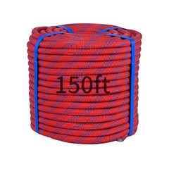 150Ft 1/2 Inch Heavy Duty Climbing Rope – for Tree Swing, Pulling, 150ft-Red