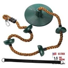 Climbing Rope with Platform and Disc, Tree Swing Seat Set Outdoor Playground