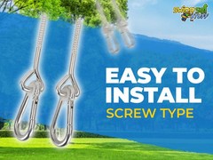 SWING SET STUFF INC. 3/8″ X 4″ SWING HANGER AND SPRING CLIP FOR WOOD(PAIR) 0272