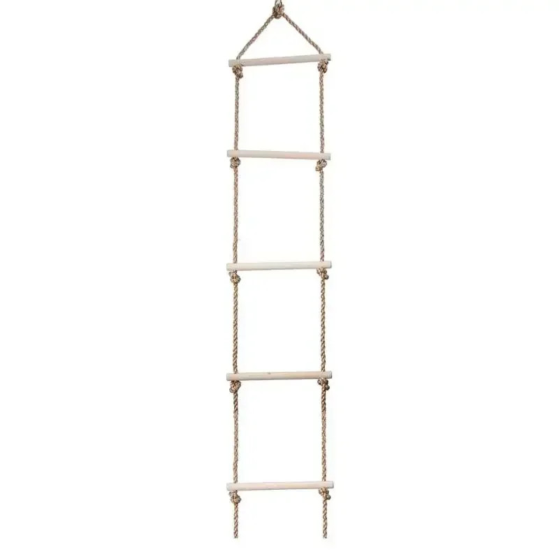 Children Climbing Rope Ladder Wooden Material Kids Swing Indoor Outdoor Game Toy