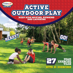 Backyard Field Day Obstacle Course Game – 27 Double-Sided Foam Challenge Tiles w