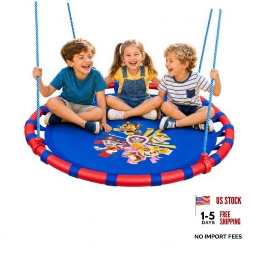 Saucer Tree Swing for Kids – Swing Sets for Backyard, Paw Patrol – 40 Inch