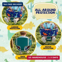 3PCS Toddler Baby Swing Seat Cushion Pad Dinosaur Full Bucket Insert Cover