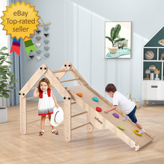 12 in 1 Climbing Toys for Toddlers Upgrade Wooden Montessori Foldable Triangle