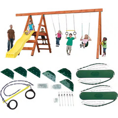 DIY Yourself Pioneer Custom Outdoor Swing Set Hardware Kit with Playset Accessor