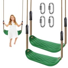 2 Packs 220LB Capacity Swing Seat Set with Adjustable 2 Pcs Green Swing Seat